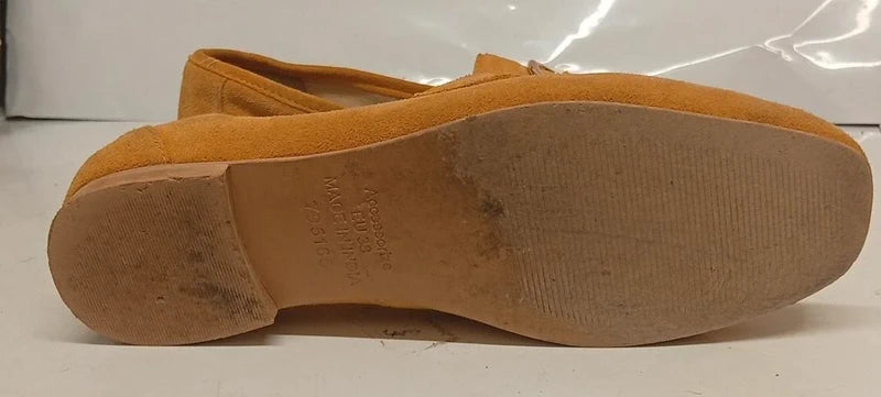 Accessories Suede Loafers UK 5 / EU 38 Mustard Yellow Leather Slip On Shoes