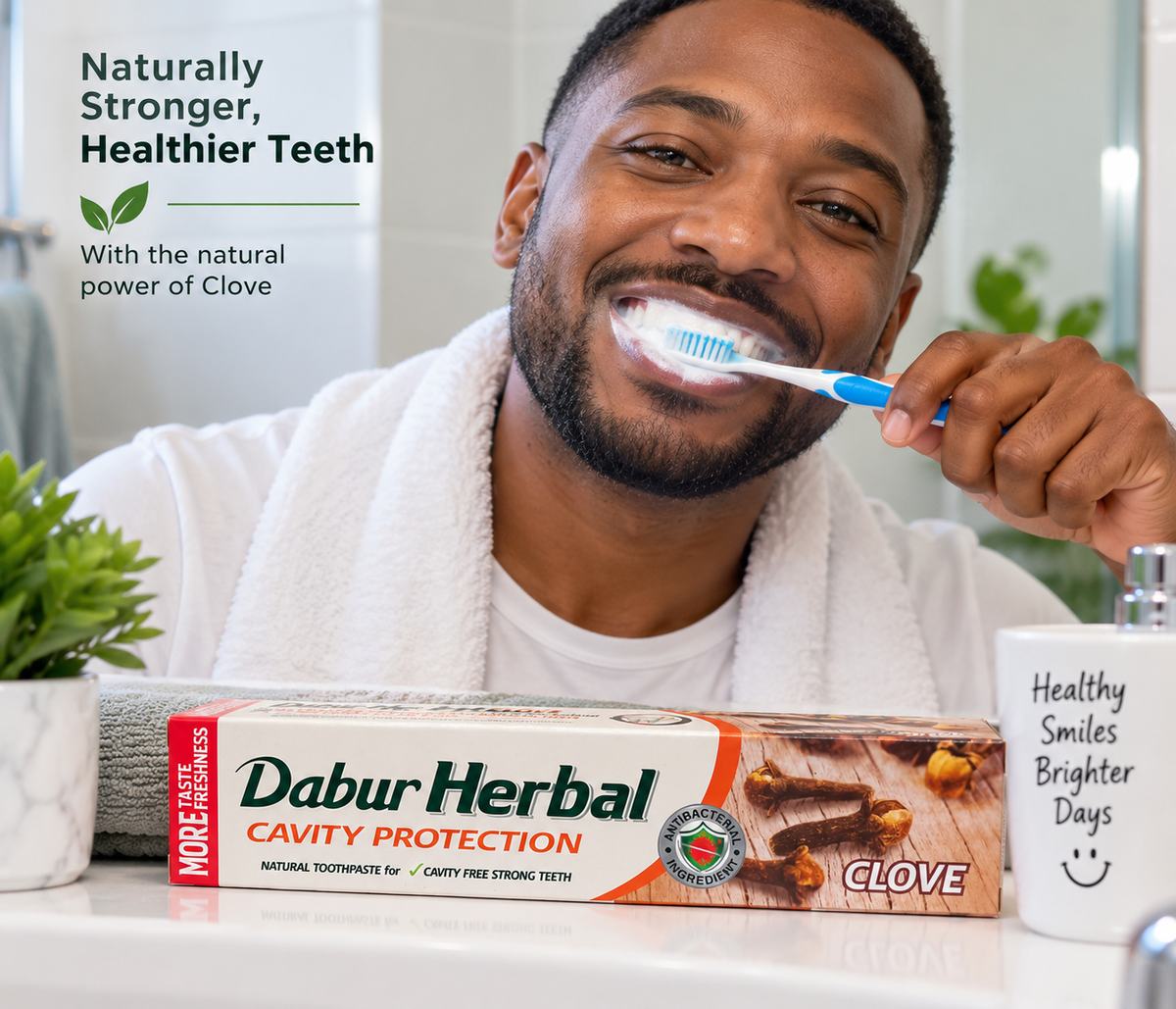 10 x Dabur Herbal Clove Toothpaste Cavity Protection Herbal Dental Care 130g - Exp. Feb 2028