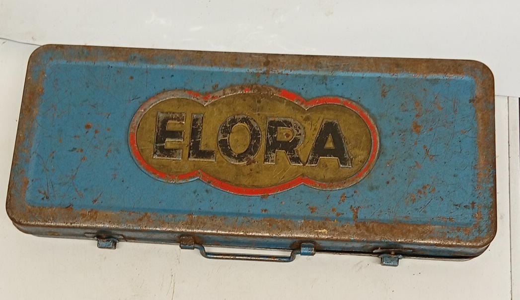 Elora Vintage Socket Wrench Set Metal Case Mechanics Garage Tool Kit Germany