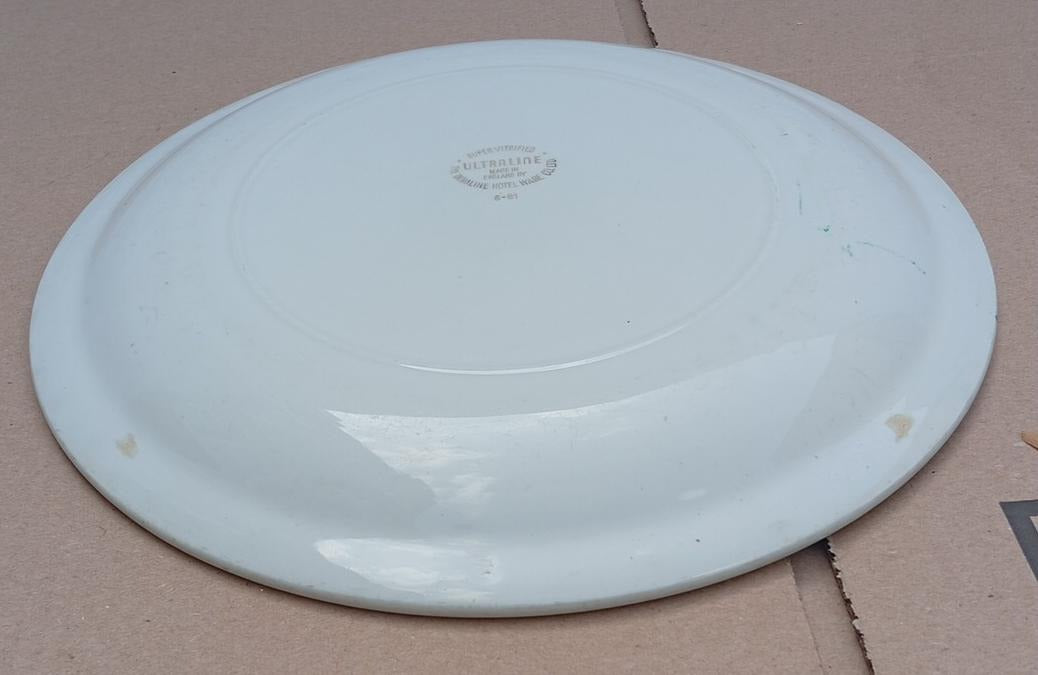 5x Super Vitrified Large Oval Serving Plates Platters White Catering
