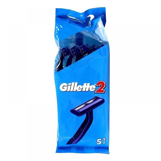 GILLETTE 2 DISPOSABLE SHAVING STICKS - PACK OF 5