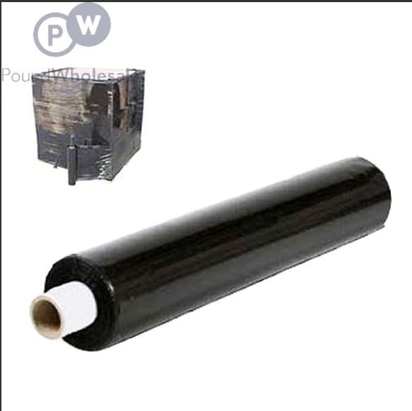 Heavy Duty Black Pallet Shrink Pallet Wrap 400mm x 200M – 20 Microns