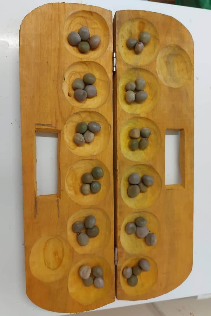 Handcrafted Ayo Olopon Game Board – Classic African Mancala Game
