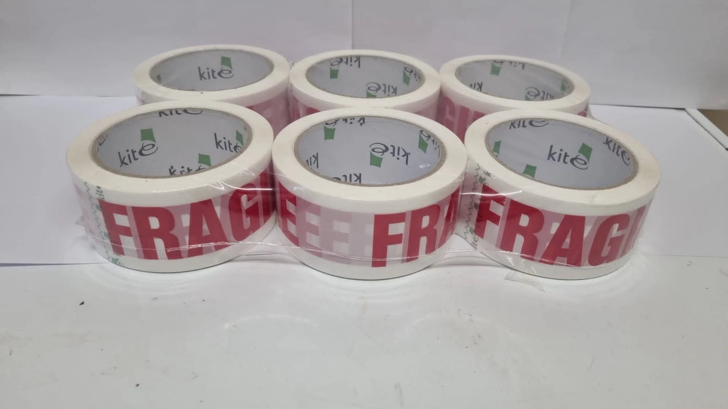 6 Rolls – FRAGILE Packing Tape – Strong Parcel