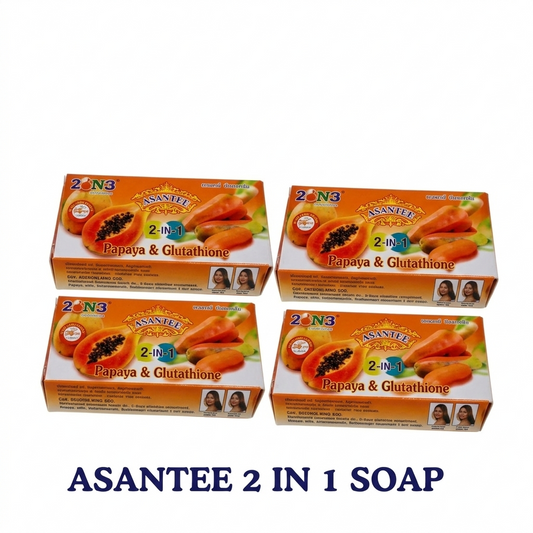 6X Asantee 2 in 1 Papaya & Carrot Soap Extra White