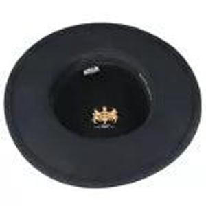 Black Wool Felt Pork Pie Hat – Wide Brim, Flat Crown - Medium 57cm