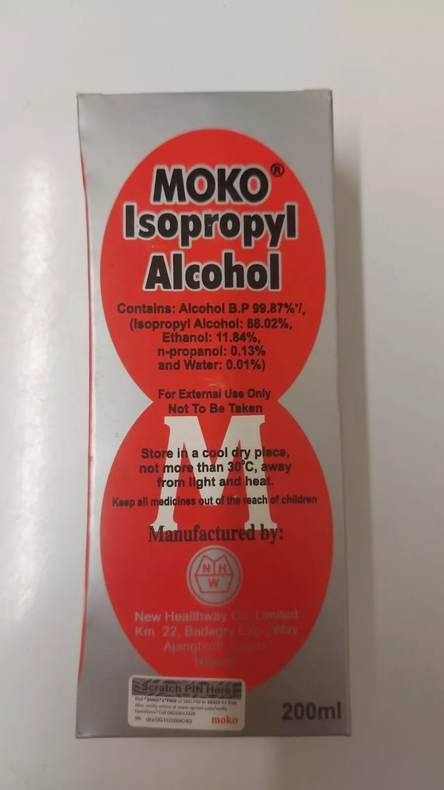 2x Moko Isopropyl Alcohol Methylated Spirit Disinfectant – 200ml Each