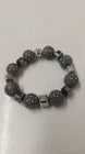 Handmade Beaded Stretch Bracelet – Black and White Stylish Design