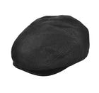 GladwinBond Sheepskin Leather Flat Cap- Black - Vintage Style X-Large: 61 cm