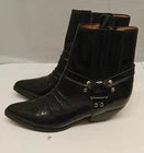 Jeffrey Campbell Black Western-Style Leather Ankle Boots – Size 7 (EU 40)