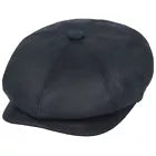 Gladwinbond Leather Look Newsboy Cap - BLACK - 61cm, (X-Large)