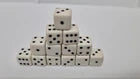 12pcs Standard White Dice – Black Dots – Classic Game Dice Set