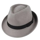 Crushable Wool Trilby Hat - Grey - Large (L): 58 - 59 cm (7 1/4 to 7 3/8)