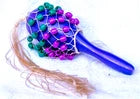 2 x Mini Shekere Beaded Percussion Shaker – Handheld African Rhythm Instrument