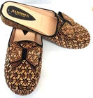 LEVINA Women's Slip-On Embellished Mules – Champagne Gold –UK 5.5 (EU 39)