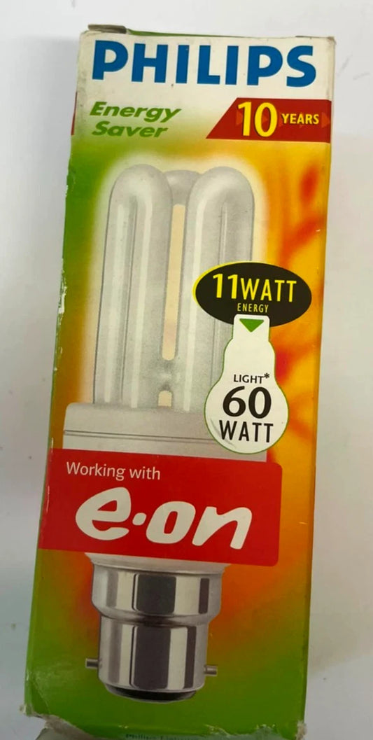 Philips 11W Energy Saver CFL Light Bulb 60W