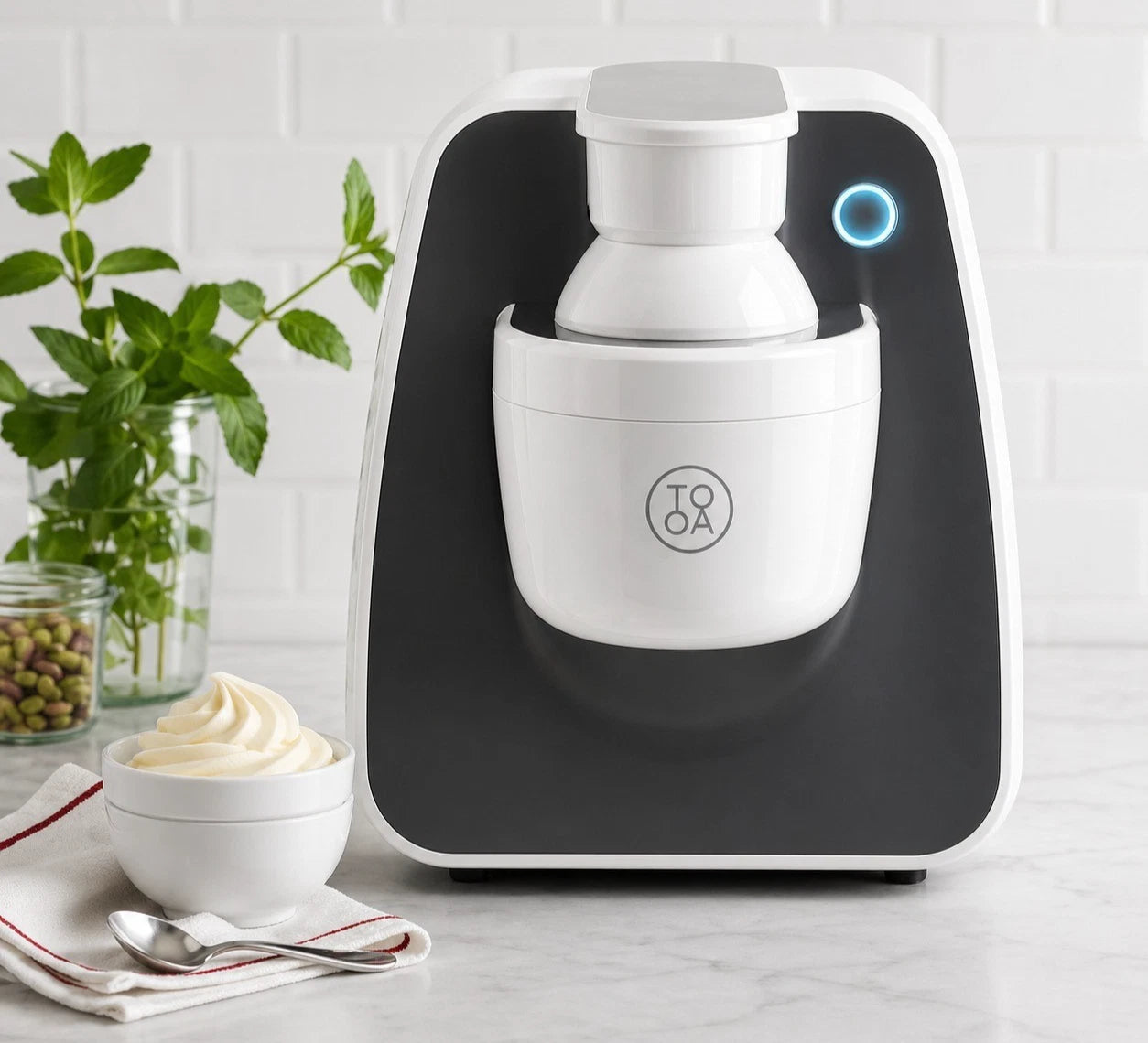 TooA UK Milano Gelato Machine Ice Cream Maker – White