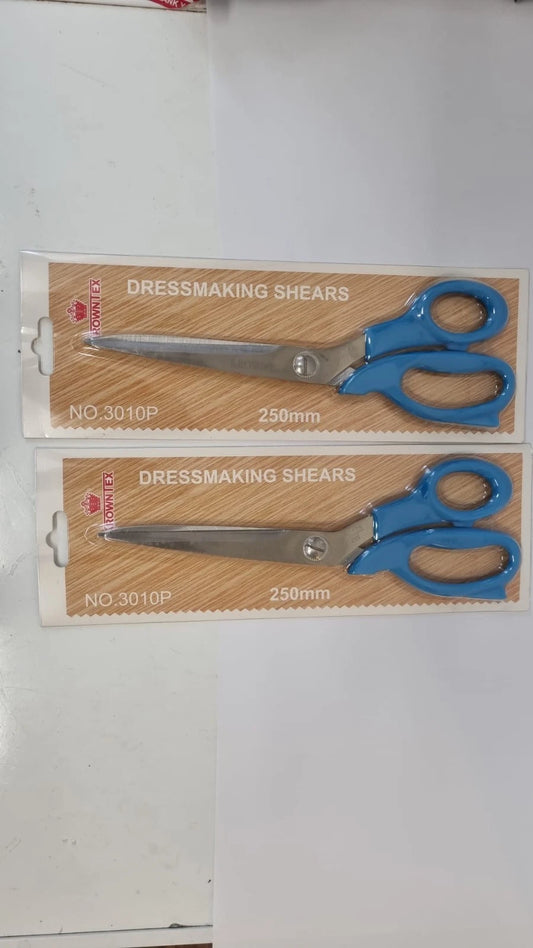 2 x Blue Dressmaking Shears – 250mm Fabric Scissors