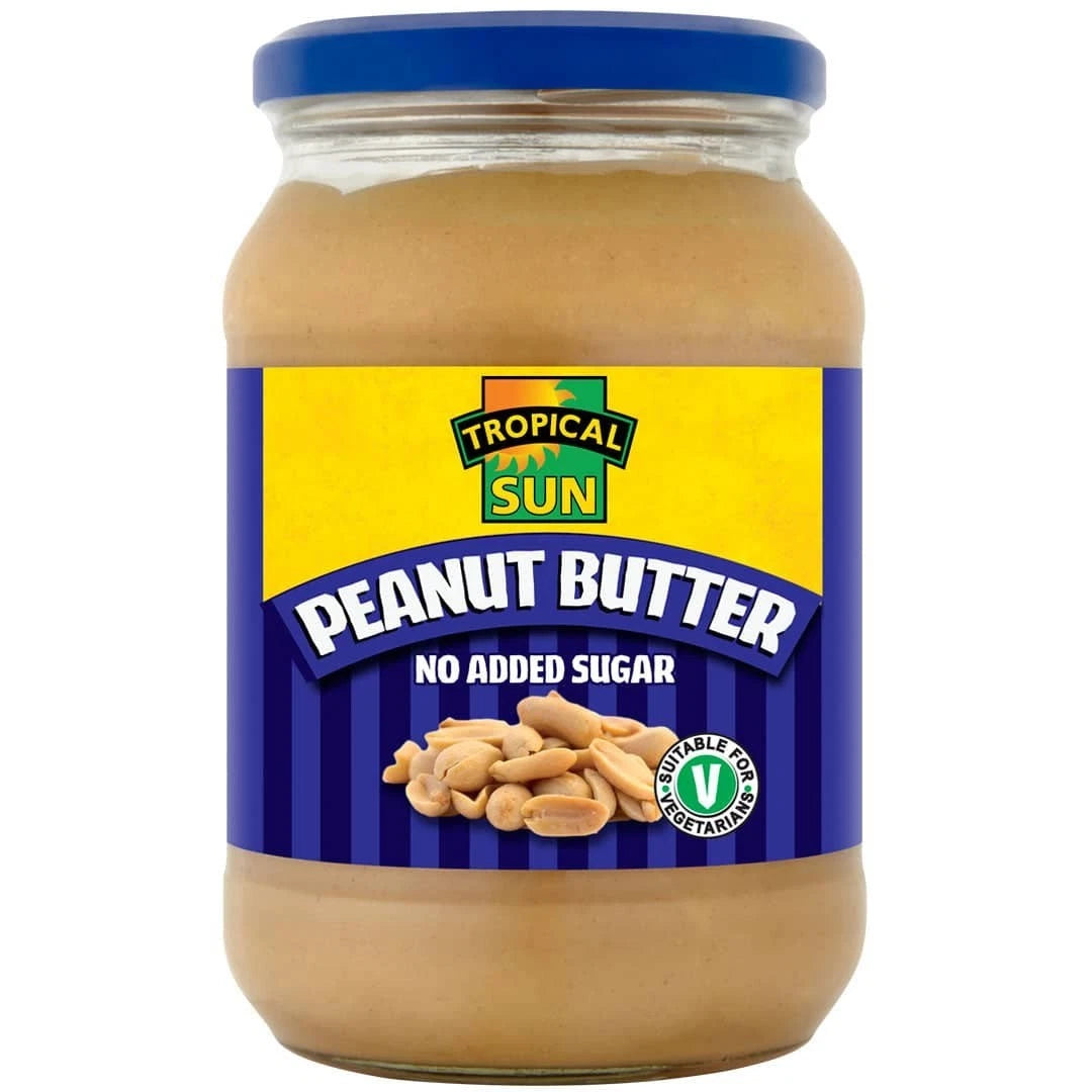 Tropical Sun Peanut Butter – No Added Sugar (454g Jar)