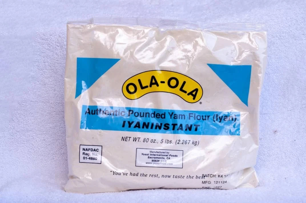 Ola-Ola Instant Pounded Yam Flour – 5lbs (2.27kg) Authentic African Iyan Instant