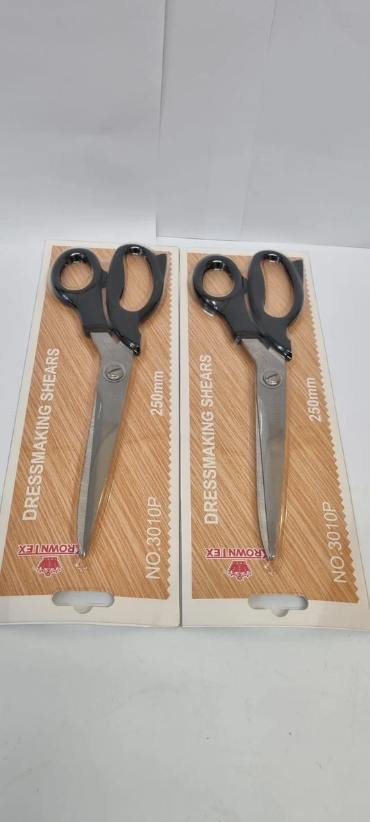 2 x Black Dressmaking – 250mm Fabric Scissors