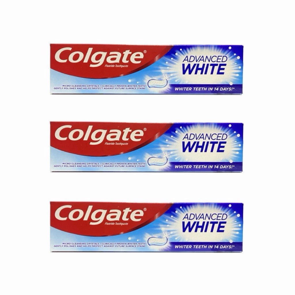 3 x Colgate Advanced Whitening Toothpaste 100ml Each