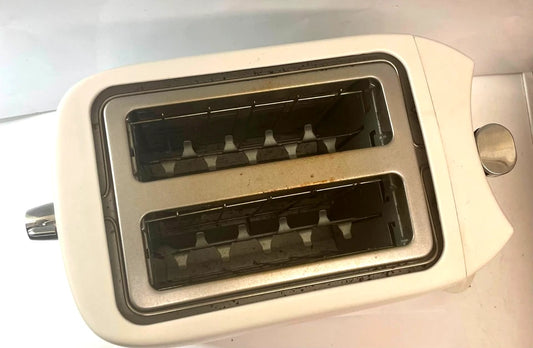 Russell Hobbs Honeycomb White 2 Slice Toaster Extra Wide Slots