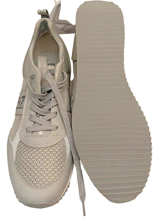 Emporio Armani EA7 Trainers UK 11 EU 46 Grey Mesh Lace Up Sneakers