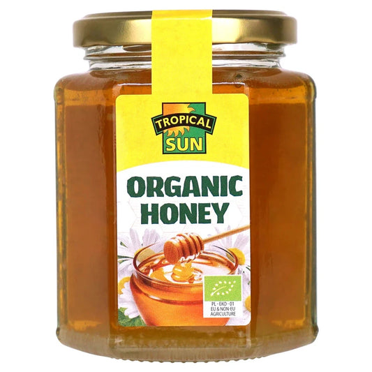 Tropical Sun Organic Honey 340g – Organic Honey for Tea, Toast, Baking & Cooking