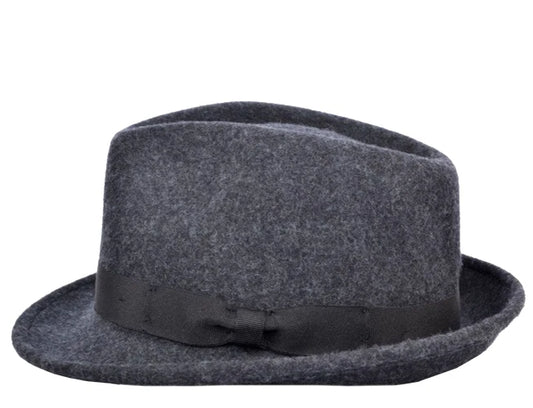 Crushable Felt Trilby Hat – Mix Charcoal | Size Large 59cm | TY303MXCHAR
