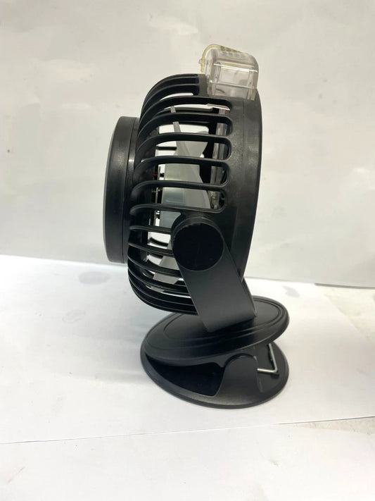 Portable Black Wireless Clip Spray Fan USB Rechargeable Desk Fan