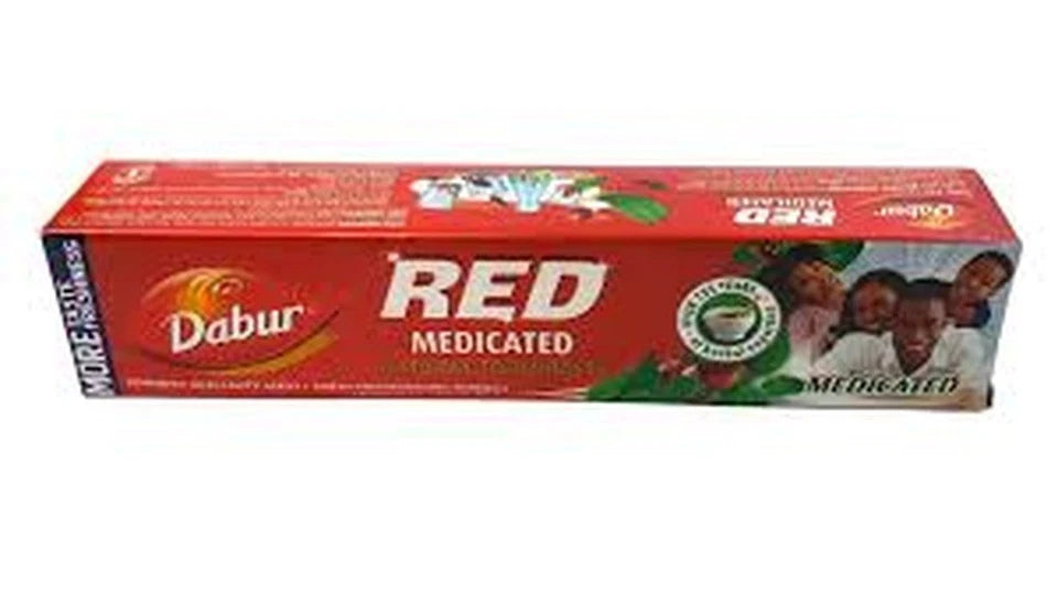 Dabur Red Medicated Natural Toothpaste 3 Pack (3 x 130g) – Herbal Oral Care