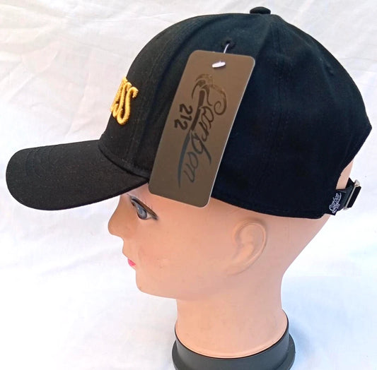 Carbon 212 “Princess” Black Cap Adjustable Strapback Hat One Size