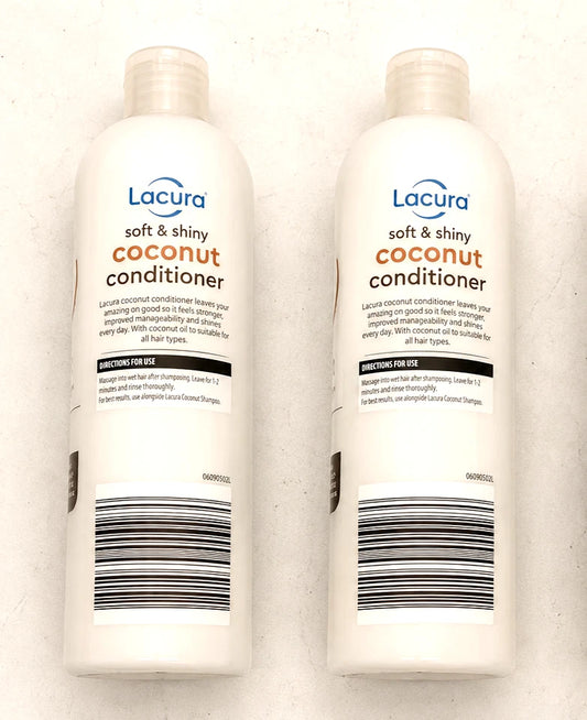 2x Lacura Soft & Shiny Coconut Conditioner Nourishing Hair Care