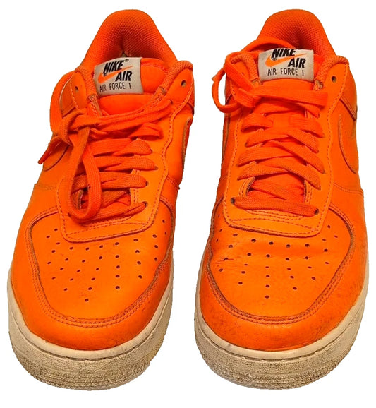 Nike Air Force 1 Trainers UK 8 / EU 42.5 / US 9 Orange - Low Top