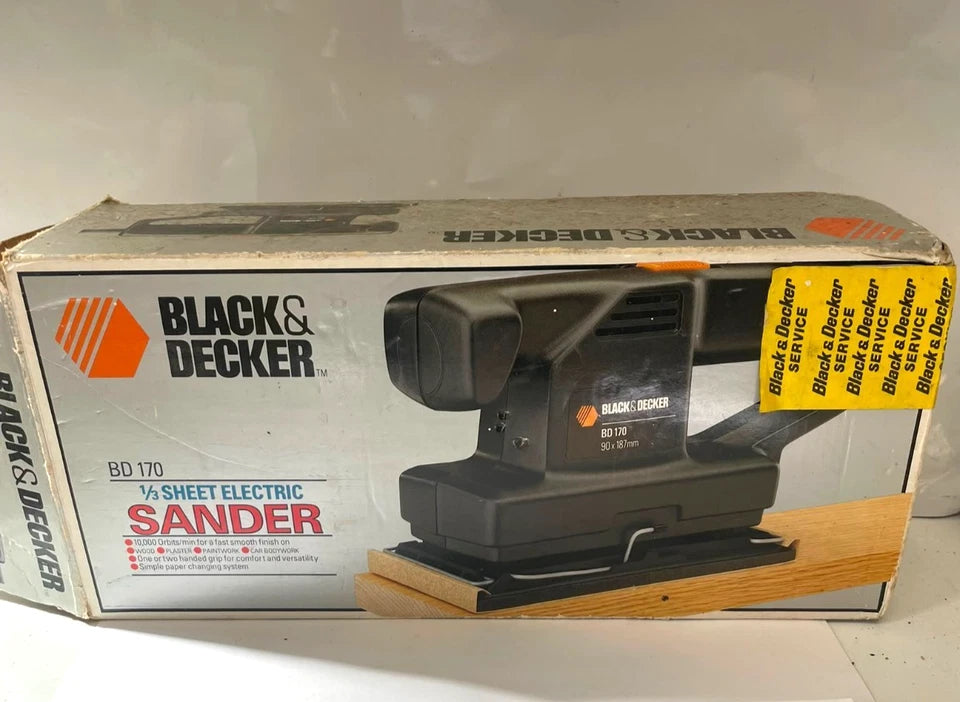Black & Decker BD170 1/3 Sheet Electric Sander 135W 240V 90x187mm Boxed