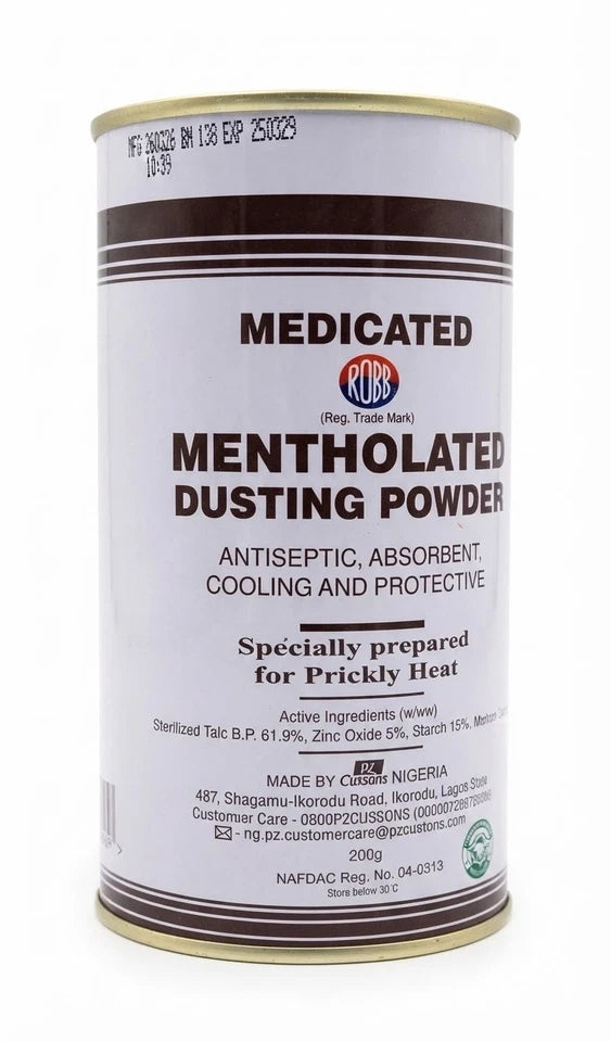 3x Robb Mentholated Dusting Powder 200g - Exp. March 2029