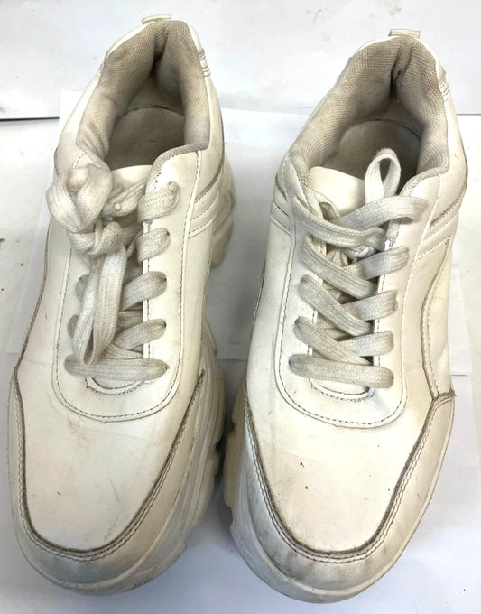 Primark Women’s White Chunky Platform Trainers – Size UK 9/EU 43