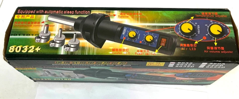Portable Microcomputer Hot Air Gun 540W 220V SMD Rework Station New