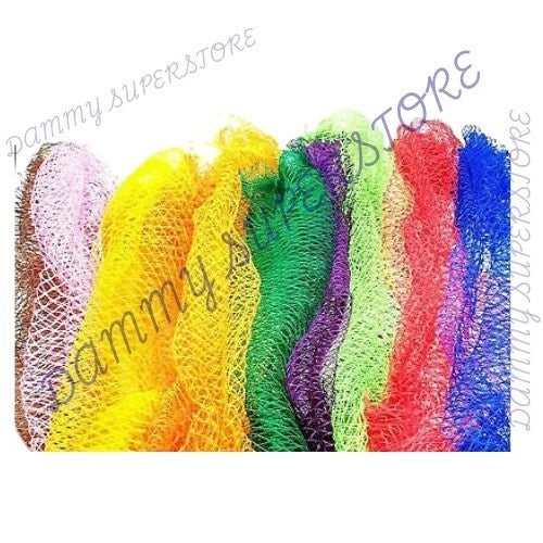 3pcs x African Exfoliating Net Sponge– Multi-Colour Bath/Body Sponge- 3 pieces