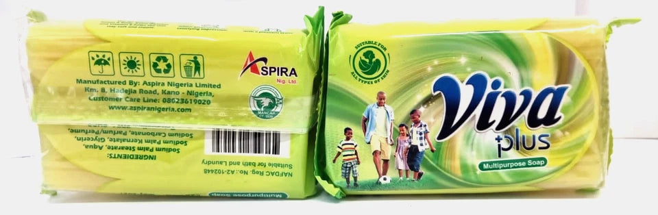 Viva Plus Multipurpose Soap – 2 Bars | For Bath & Laundry