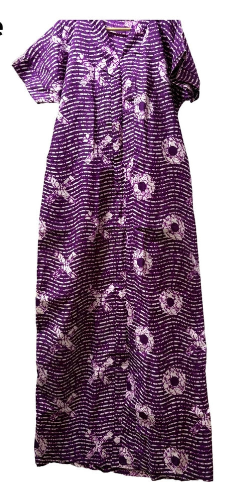 Elegant Purple Bubu Gown – UK Size 14 | Traditional Wear