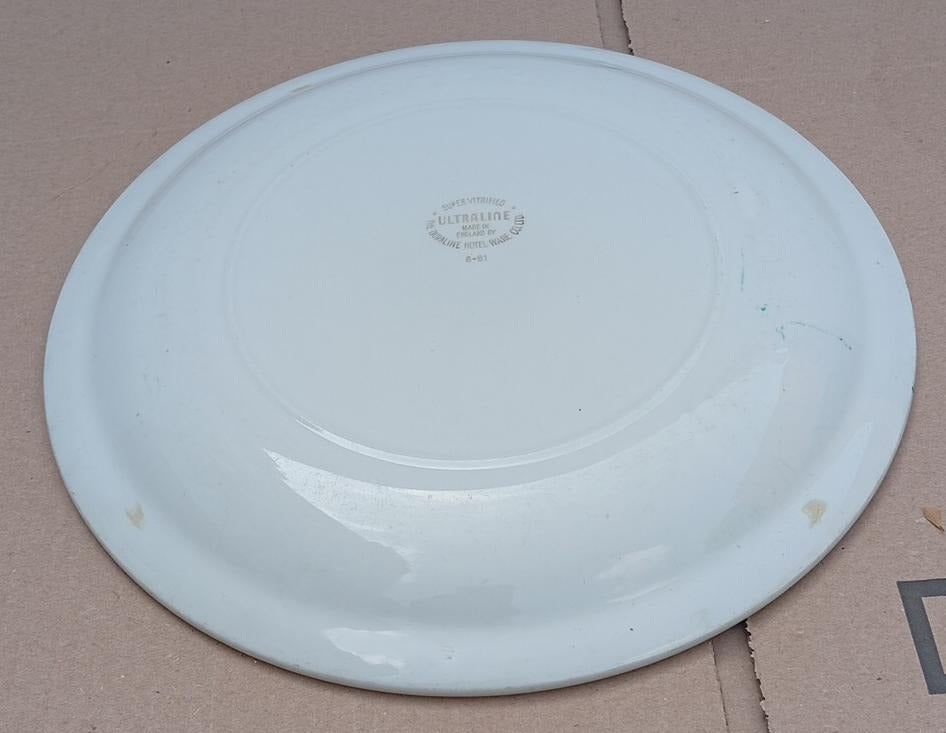 5x Super Vitrified Large Oval Serving Plates Platters White Catering