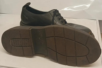 ZARA Black Leather Chunky Sole Shoes UK 9 / EU 43 Lace-Up Smart Casual