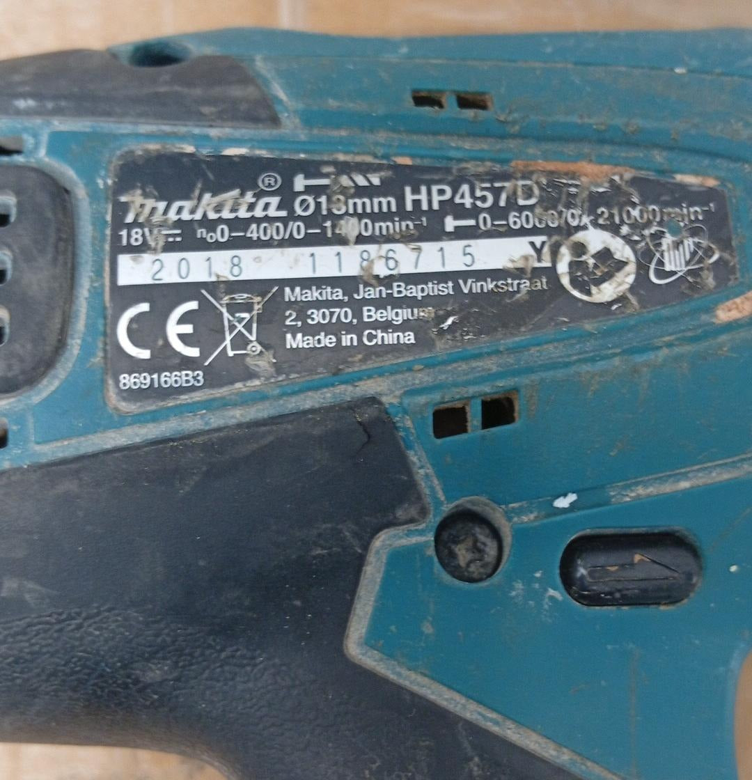 Makita Cordless Drill Driver Body Only 18V Power Tool DIY Workshop