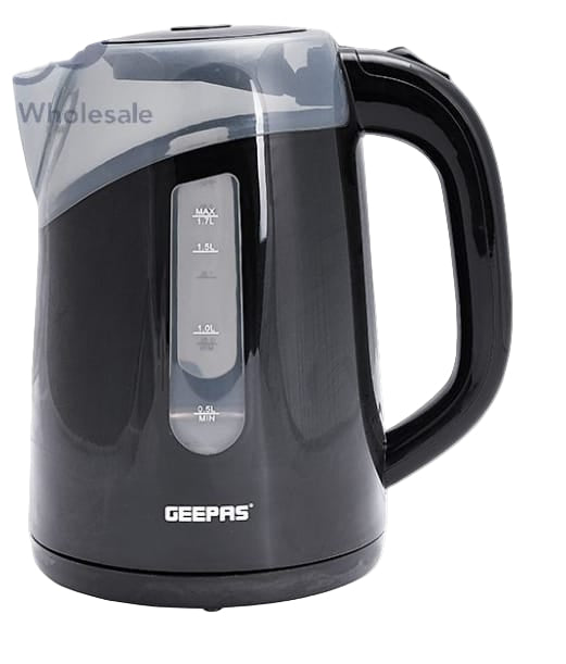 Geepas Electric Black Cordless Kettle 1.7L