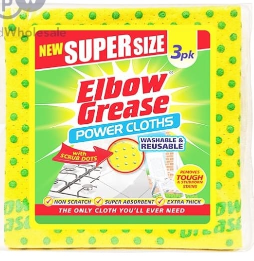 Elbow Grease Power Cloths – 1 Pack (Contains 3 Cloths)