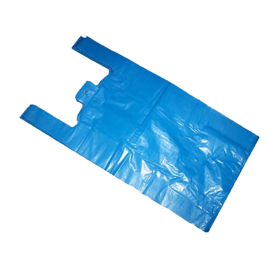 300 x BLUE PLASTIC VEST CARRIER BAGS