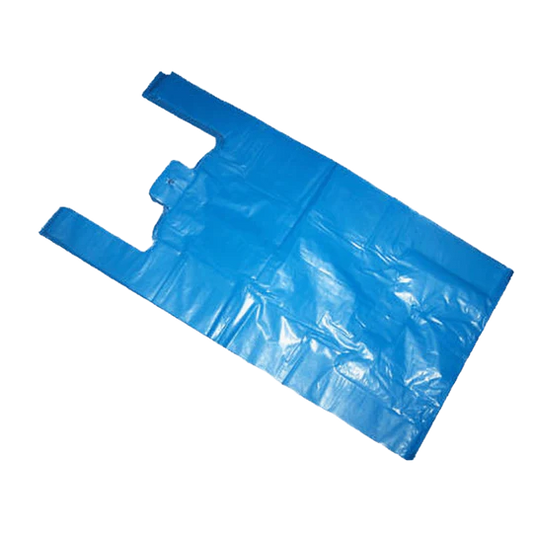 300 x BLUE PLASTIC VEST CARRIER BAGS
