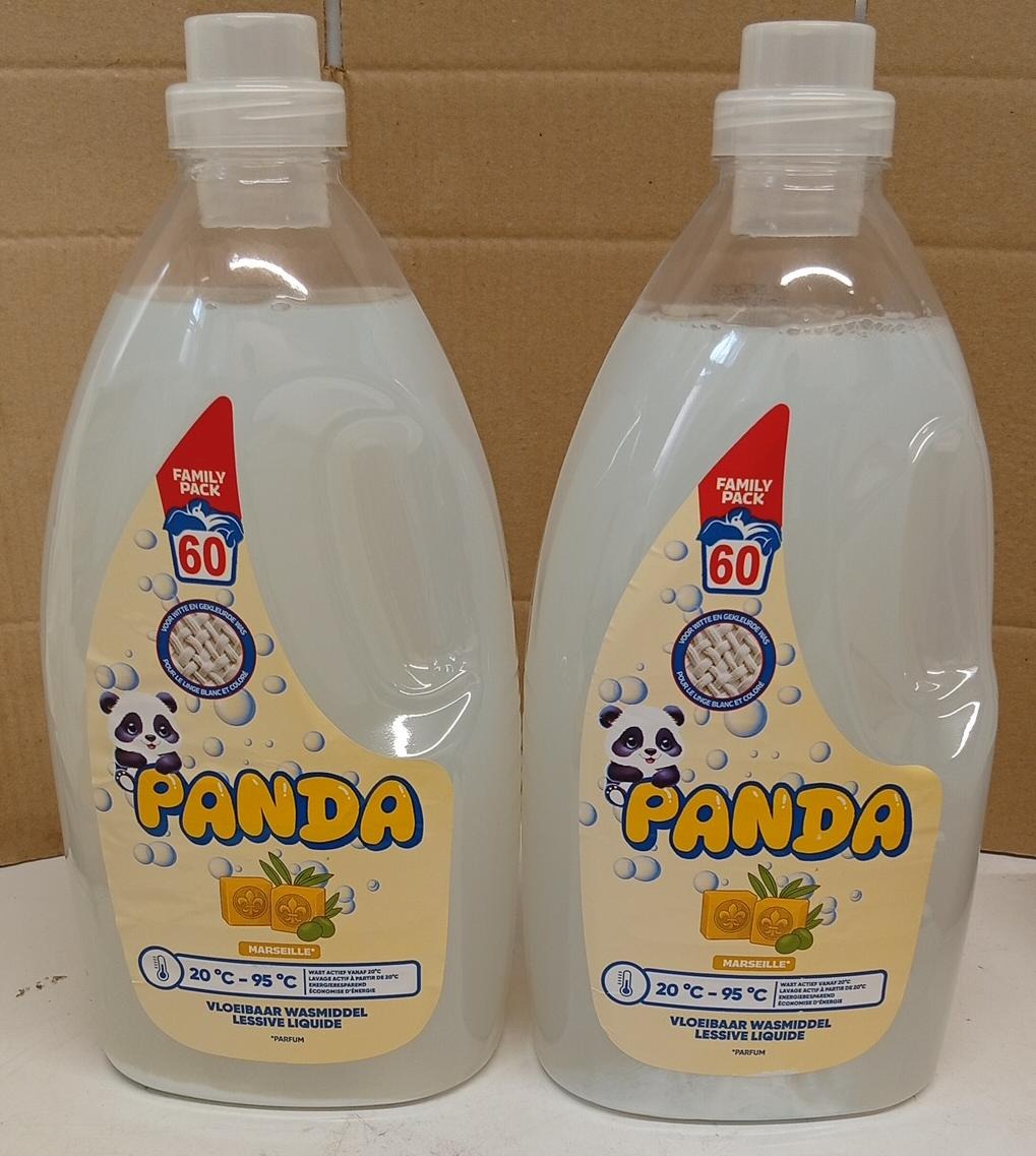 2x Panda Marseille Liquid Laundry Detergent 3L Family Pack